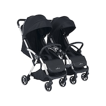 Merkür Bebe Ruby Birleşip Ayrılabilen Kabin Boy İkiz Bebek Arabası - Siyah