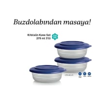 Kristalin Kase Set 3'lü 275 Ml Mavi - 90973738 Mavi