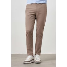 Morven Erkek Bej Yazlık Pamuk Yan Cep Slim Fit Chino Pantolon 25ys003004653 Bej