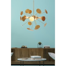 Luzarana Rosso Sarı Metal Gövde Tasarım Lüx Avize Çok Renkli