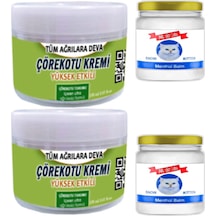 2 Tane Çörek Otu Kremi 150 Ml Büyük Boy Agrilar İçin Krem + 2 Tane Snow Kitten 50 Ml Menthol Balm / Kas Diz Dirsek Sırt Bel İskelet Eklem Ağrılarına Masaj Seti