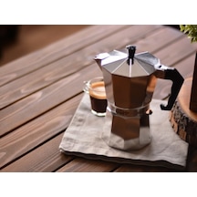 Taşev T0836  Palazzo Moka Pot 6 Fincan Gümüş