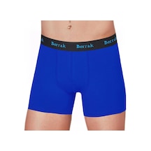 Berrak 4476 Modal Likralı Renkli Erkek Boxer Külot Saks Mavi