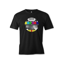 Tv No Signal Siyah Erkek Tshirt