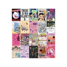 20 Adet A5 Pop Rock Art Poster Seti Müzik Grubu Estetik Duvar Kolajı Oda Süsleme Afiş Seti