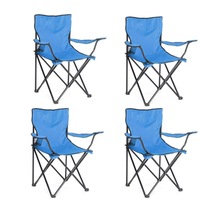 Katlanır Kamp Sandalyesi 4 Adet Mavi