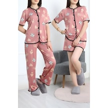 Seka Store Seka Milan 3'lü Pijama Takımı Seti Pembebej - 50596.1857. Çok Renkli