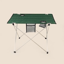 Katlanabilir Kamp Masası - Yeşil - 73x55x48 Cm Çok Renkli