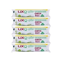 Orta Boy Çöp Torbası 55 X 60 Cm 20 Li Rulo X 5 Paket 100 Adet Mavi