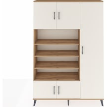 Arges Dolap 11 Raflı 5 Kapaklı 132x30x195 Çam-aytaşı/çam Çam