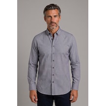 Bisse Lacivert Regular Fit Pamuk Paşa Yaka Gömlek Gmars4k242003 E39