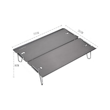 Aotu At6759 Dış Mekan Ultra Hafif Taşınabilir Katlanır Küçük Masa Gümüş Grisi Gri