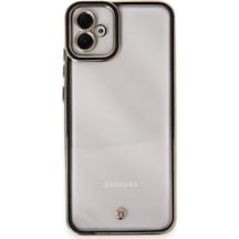 Cosmotex Newface Samsung Galaxy Uyumlu  A04e Kılıf Liva Lens Silikon - Siyah