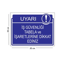 Metal İş Güvenliği Tabela Ve İşaretlerine Dikkat Ediniz 20x30 Cm A4 Uyarı İş Güvenliği Levhası
