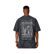 Metallica Rock Metal Müzik Grubu Baskılı Unisex Oversize Eskitme Siyah