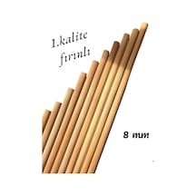 Ahşap Çubuk Çıta Kayın Kavela 8 Mm Yivli 80 Cm 8 Ad