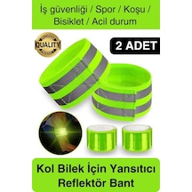 Yeşil Reflektör El Ayak Kol Bant Yansıtıcı Bandı İş Güvenliği Görünürlük Koşu Yürüyüş Bisiklet