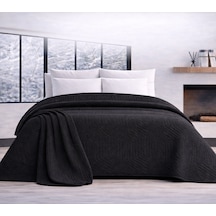Özdilek Prestige Kalın Embos Çift Kişilik Battaniye 220x240 -jet Black Yeni Siyah