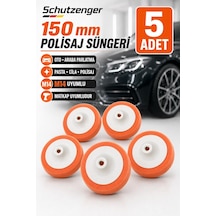 5 Adet 150 Mm Oto Araba Parlatma Pasta Cila Polisaj Süngeri M14 Matkap Uyumludur