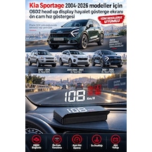 Kia Sportage 2004-2026 Modeller İçin Obd2 Head Up Display Hayalet Gösterge Ekranı Ön Cam Hız Göstergesi