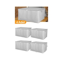 4 Adet - Maxi Boy Gri Benekli Yastık / Battaniye Hurcu - 70x45x40 Cm Polipropilen 75 X 45 Beyaz Diğer