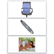 Isıtel Çift Kişilik Elektrikli Battaniye, Sandalye Isıtıcısı, Sauna Belt Elektrikli Bel Ve Sırt Isıtıcı Korse Kemer Gri - Beyaz