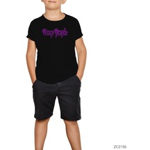Deep Purple Logo Outline Siyah Çocuk Tişört