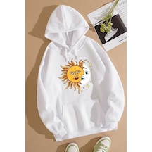 Uyguntarz Unisex Larks' Tongues In Aspic Baskılı Sweatshirt beyaz