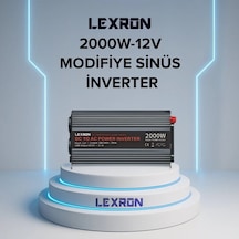 Lexron - İnges 2000 Watt Modifiye Sinüs İnverter - 12 Volt - 220 Volt Çevirici