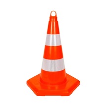 İleri Trafik Pvc Trafik Konisi 50 CM Reflektifli 6 Kenar Trafik Dubası