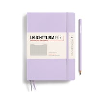 Leuchtturm1917 Not Defteri Orta Boy A5 , Sert Kapak, 251 Numaralandırılmış Sayfa, Kareli, Leylak Mor