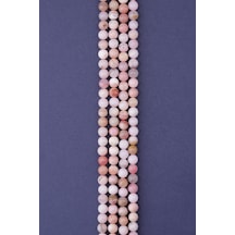 Pembe Opal Doğal Taş Dizi 8 MM Küre Kesim Kolye 82952520 Mor