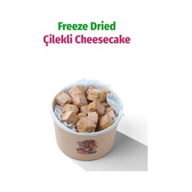 Freeze Dried Çilekli Cheesecake Kurutulmuş Çıtır Cheesecake Küpleri, Tatlı Küpleri Atıştırmalık - 100 Gr