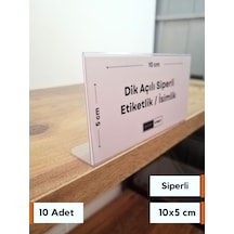 10 Adet Pvc Etiketlik 10 x 5 CM Raf Önü Siperli Ürün İsimlik Fiyatlık