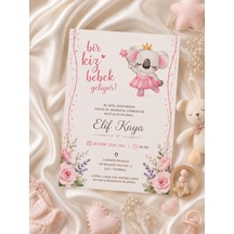 1000 Adet Ekonomik Baby Shower Davetiyesi Ve Zarf 06