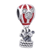 Nur Silver Micky Mouse Balon Gümüş Charm Nur-bl12453