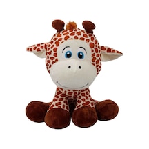 Oturan Zürafa Peluş 35 Cm. Kahverengi