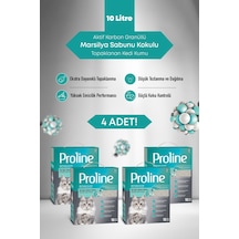 Proline Aktif Karbon Granüllü Marsilya Sabun Kokulu Bentonit Kedi Kumu 4x10 Lt