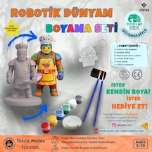 Codlaı Kids Robotik Dünyam 3d Boyama Seti - Çocuklar İçin Eğitici Yaratıcı Oyuncak Boyama Kiti - Aşçı Robot