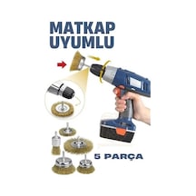 Matkap Uyumlu Saçaklı Pimli Tel Fıça Fırça Seti 1/4 İnç 721170