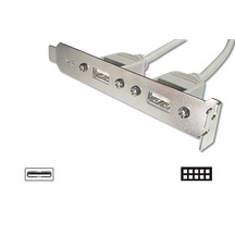 Anakarttaki Usb 2.0 Portları Internal Slot Bracket& 039 E External Taşıyan Kablo, 2 X Usb A Dişi &lt -&gt 2 X 5 Pin Idc Dişi, 0.25 Metre, Awg 28