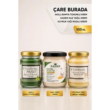 Çareburada Kuyruk Yağlı Krem 100 Ml + Akıllı Bamya Tohumlu Krem 100 Ml + Kader Kaz Yağlı