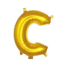 C Harfi 16 İnç Gold Renk Folyo Balon 36 Cm Altın 256