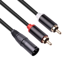 Rca19 1 M Xlr Erkek Çift Rca Erkek Fiş Stereo Ses Kablo Kordonu Mxing Konsolu İçin Mikrofon Amplifikatör 681400414a