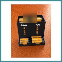 Trendexa 3d Baskı Aa Ve Aaa Pil Dağıtıcı Organizer Duvar Askılı Pil Saklama Kutusu Pil Düzenleyici Siyah Mac