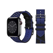 Apple Watch Uyumlu 40mm Krd-51 Hasır Kordon - Lacivert