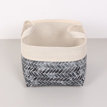 Humi 25x25x21 Cm Doğal Bambu M Sepet Gri