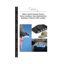 Delux Serisi Kamp Feneri Gece Lambası Cep Aydınlatma Şapkaya Takılan Led Lamba Çok Renkli
