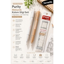 Beyaz Ve Turuncu Purity Mekanik Kalem Silgi Seti 3.8 Mm 2 Adet Silgi Kalemi + 3 Lü Silgi Yedeği