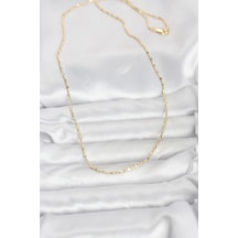 Cm 14k Gold Renk Zincirli 60 Cm Kadın Kolye - Lisinya